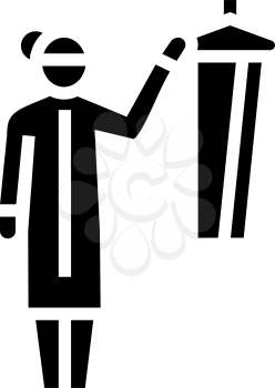 dressing homecare service glyph icon vector. dressing homecare service sign. isolated contour symbol black illustration