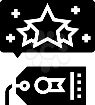 brand reputation management glyph icon vector. brand reputation management sign. isolated contour symbol black illustration