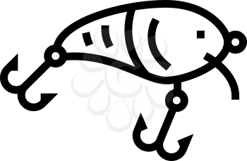 crankbait fishing accessory line icon vector. crankbait fishing accessory sign. isolated contour symbol black illustration