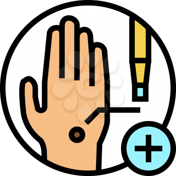 skin biopsy color icon vector. skin biopsy sign. isolated symbol illustration