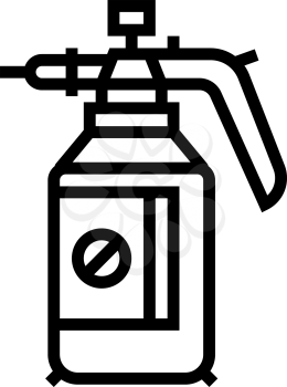 chemical treatment gardening line icon vector. chemical treatment gardening sign. isolated contour symbol black illustration