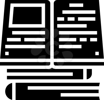 reading books mens leisure glyph icon vector. reading books mens leisure sign. isolated contour symbol black illustration
