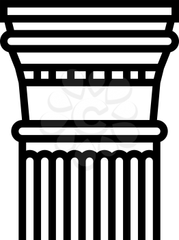 column ancient rome line icon vector. column ancient rome sign. isolated contour symbol black illustration