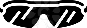 sunglasses golf player accessory glyph icon vector. sunglasses golf player accessory sign. isolated contour symbol black illustration