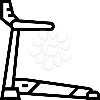 treadmill equipment line icon vector. treadmill equipment sign. isolated contour symbol black illustration