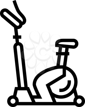 exercise bike line icon vector. exercise bike sign. isolated contour symbol black illustration