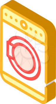 dryer machine isometric icon vector. dryer machine sign. isolated symbol illustration