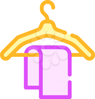towel on hanger color icon vector. towel on hanger sign. isolated symbol illustration