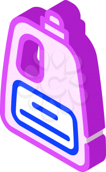liquid powder or conditioner bottle isometric icon vector. liquid powder or conditioner bottle sign. isolated symbol illustration