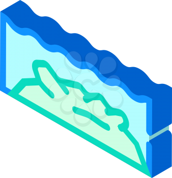 underwater reef isometric icon vector. underwater reef sign. isolated symbol illustration
