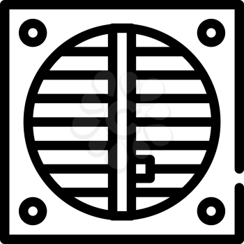 ventilation repair line icon vector. ventilation repair sign. isolated contour symbol black illustration