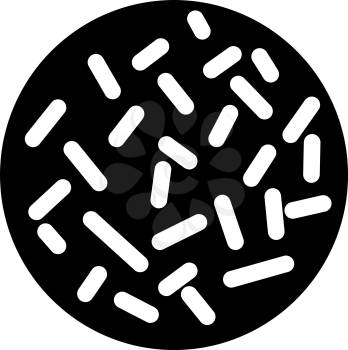 unhealthy bacteria glyph icon vector. unhealthy bacteria sign. isolated contour symbol black illustration
