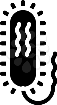 vibrio cholerae glyph icon vector. vibrio cholerae sign. isolated contour symbol black illustration