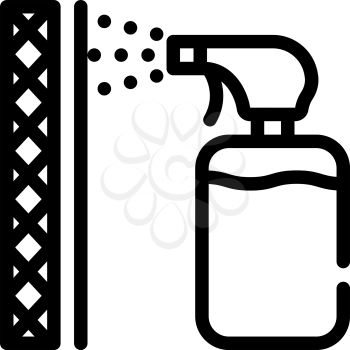 waterproof layer sprayer line icon vector. waterproof layer sprayer sign. isolated contour symbol black illustration