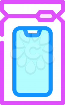 waterproof bag phone protection color icon vector. waterproof bag phone protection sign. isolated symbol illustration