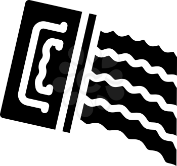 applying moisture barrier glyph icon vector. applying moisture barrier sign. isolated contour symbol black illustration