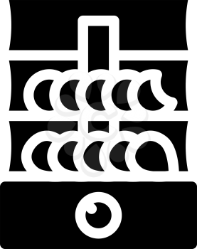 dryer for vegetables and fruits glyph icon vector. dryer for vegetables and fruits sign. isolated contour symbol black illustration