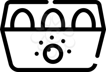 egg cooker line icon vector. egg cooker sign. isolated contour symbol black illustration