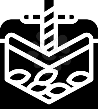 press equipment glyph icon vector. press equipment sign. isolated contour symbol black illustration