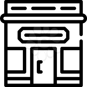 shop building line icon vector. shop building sign. isolated contour symbol black illustration