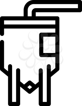 elevator industry production building line icon vector. elevator industry production building sign. isolated contour symbol black illustration