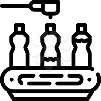 spill conveyor line icon vector. spill conveyor sign. isolated contour symbol black illustration