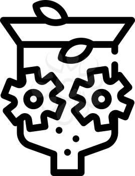 crusher equipment line icon vector. crusher equipment sign. isolated contour symbol black illustration