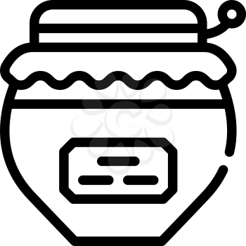 honey bottle line icon vector. honey bottle sign. isolated contour symbol black illustration