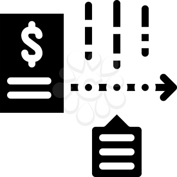 financial time series data analysis glyph icon vector. financial time series data analysis sign. isolated contour symbol black illustration