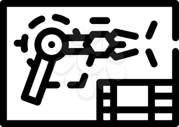 modern weapon plan line icon vector. modern weapon plan sign. isolated contour symbol black illustration