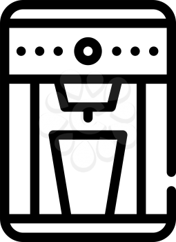 coffee machine line icon vector. coffee machine sign. isolated contour symbol black illustration