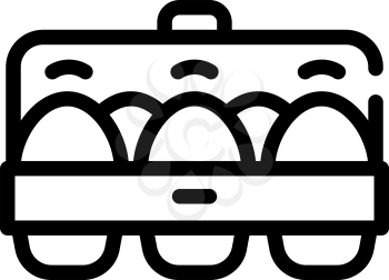 eggs package line icon vector. eggs package sign. isolated contour symbol black illustration