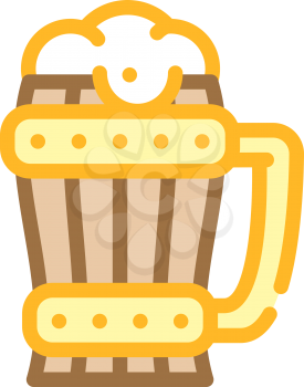 beer cup color icon vector. beer cup sign. isolated symbol illustration