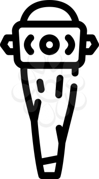 viking bat line icon vector. viking bat sign. isolated contour symbol black illustration