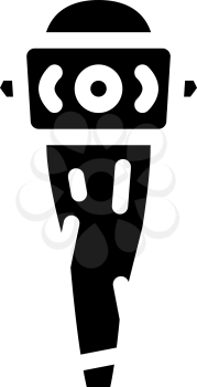 viking bat glyph icon vector. viking bat sign. isolated contour symbol black illustration