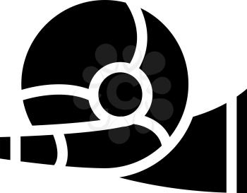 viking trumpet glyph icon vector. viking trumpet sign. isolated contour symbol black illustration