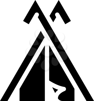viking house glyph icon vector. viking house sign. isolated contour symbol black illustration