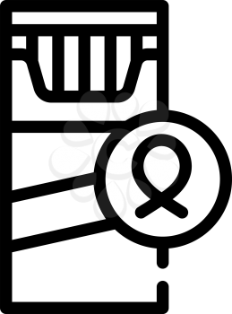 cigarettes cause lung cancer line icon vector. cigarettes cause lung cancer sign. isolated contour symbol black illustration