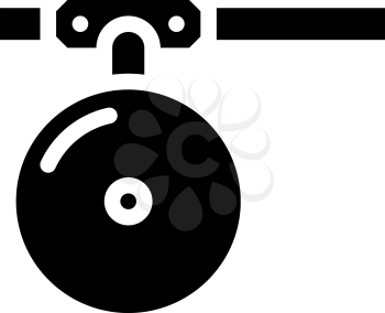 doctor mirror glyph icon vector. doctor mirror sign. isolated contour symbol black illustration