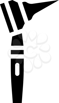 otoscope equipment glyph icon vector. otoscope equipment sign. isolated contour symbol black illustration
