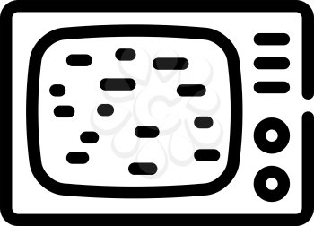 vintage tv line icon vector. vintage tv sign. isolated contour symbol black illustration