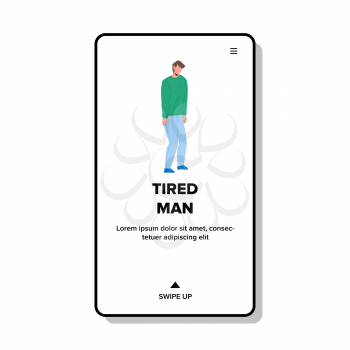 Tired Man Having Stressful Time Working Vector. Sadness Tired Man Walking Home After Hard Work Day. Frustrated Or Bankruptcy Character Young Businessman Guy Web Flat Cartoon Illustration