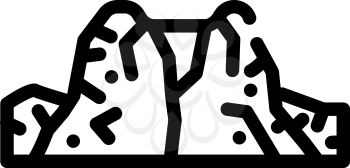 caldera volcano line icon vector. caldera volcano sign. isolated contour symbol black illustration