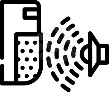 sound sensor line icon vector. sound sensor sign. isolated contour symbol black illustration