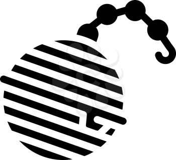 strainer on chain tea glyph icon vector. strainer on chain tea sign. isolated contour symbol black illustration