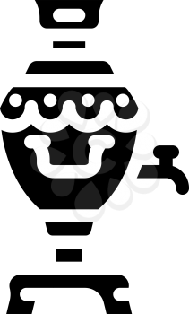 samovar tool for boiling water glyph icon vector. samovar tool for boiling water sign. isolated contour symbol black illustration