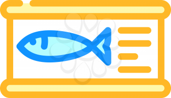 fish canned food color icon vector. fish canned food sign. isolated symbol illustration