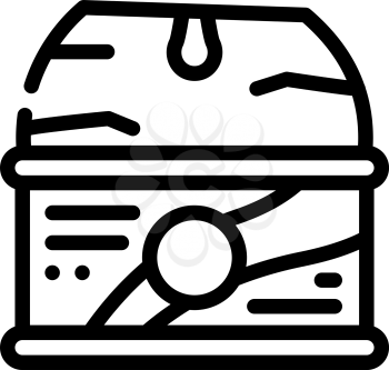 open container of canned food line icon vector. open container of canned food sign. isolated contour symbol black illustration