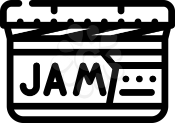 jam canned food line icon vector. jam canned food sign. isolated contour symbol black illustration