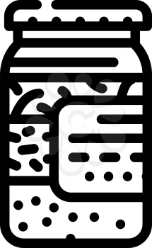 assorted pickled vegetables line icon vector. assorted pickled vegetables sign. isolated contour symbol black illustration